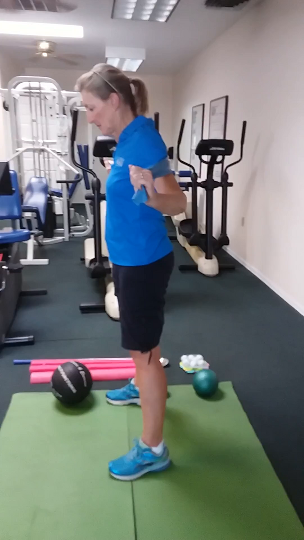 Golfer Fitness Mobility Windmill with Bands